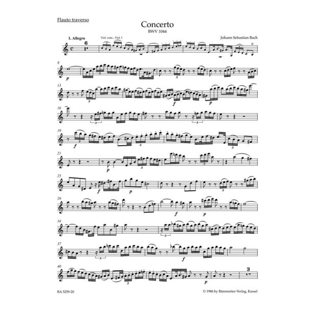 Concerto in A minor BWV 1044 : Triple Concerto
