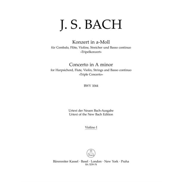Concerto in A minor BWV 1044 : Triple Concerto