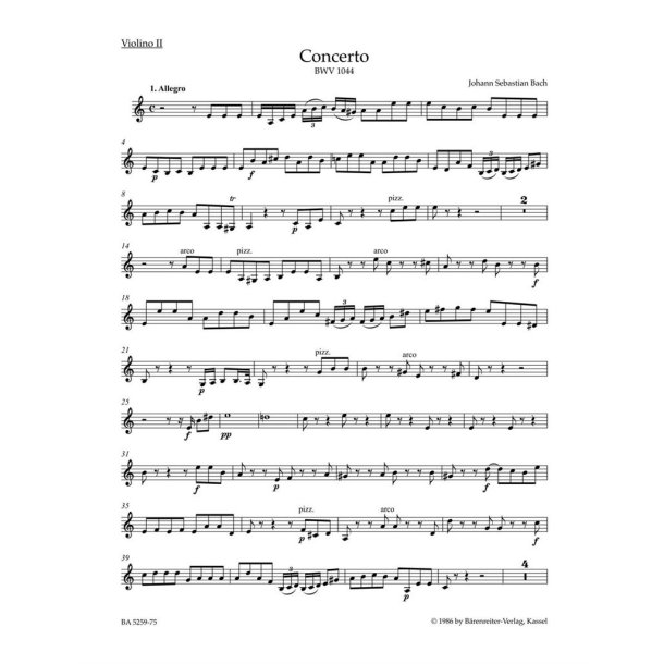 Concerto in A minor BWV 1044 : Triple Concerto