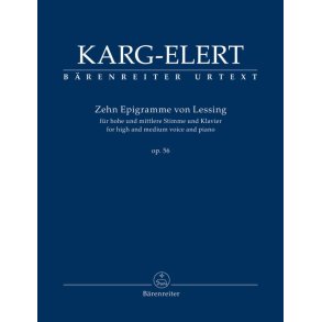Ten Epigrams by Lessing : For high and medium voice and piano op. 56