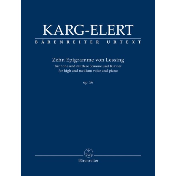 Ten Epigrams by Lessing : For high and medium voice and piano op. 56