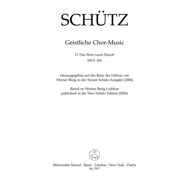 Das Wort Ward Fleisch Swv 385