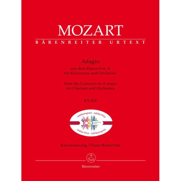 Adagio for Clarinet and Orchestra : from the Concerto in A major