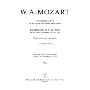 Divertimento in B-flat major - KV287 - 271b, 271 H : Zweite Lodronische Nachtmusik