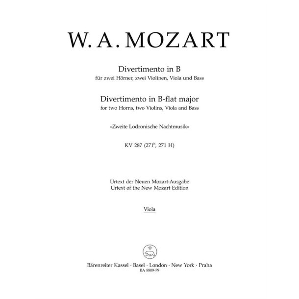 Divertimento in B-flat major - KV287 - 271b, 271 H : Zweite Lodronische Nachtmusik