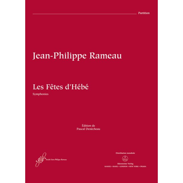 Les Fetes d'Hebe RCT 41 : Ballet in one prologue and three entr&eacute;es