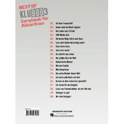 The Best of Klubbb3 - Songbook f&uuml;r Akkordeon