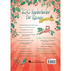 100 Kinderlieder f&uuml;r Klavier - Weihnachten