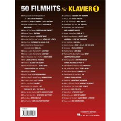 50 Filmhits f&uuml;r Klavier 1 : Grosse Melodien aus 50 bekannten Filmen f&uuml;r Klavier mit Tabulatur