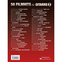 50 Filmhits f&uuml;r Gitarre 2 : Gro&szlig;e Melodien aus 50 bekannten Filmen f&uuml;r klassische Gitarre mit Tabulator