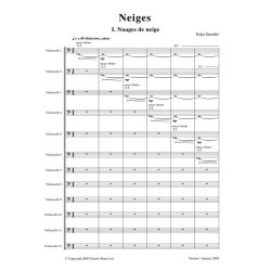Neiges (version for twelve cellists)