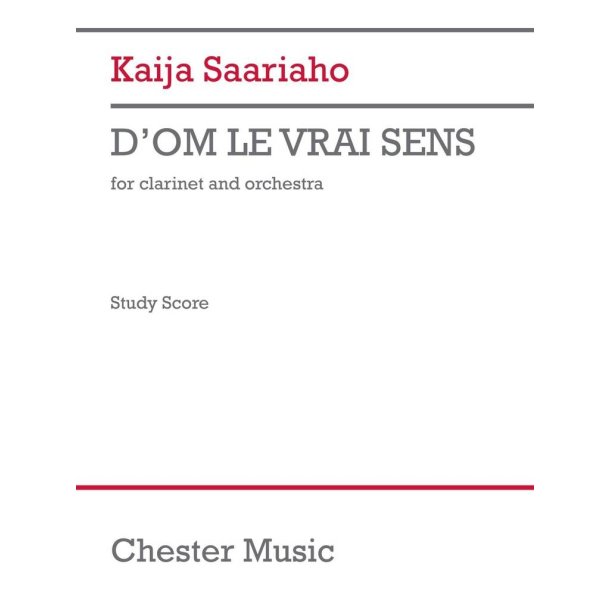 D'Om le Vrai Sens (Study Score)