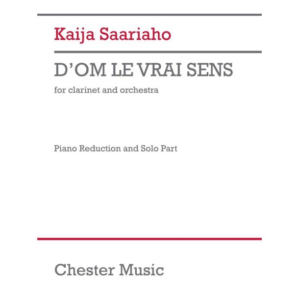 D'Om le Vrai Sens (Piano Reduction)