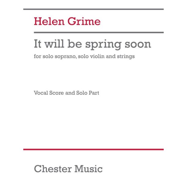 It will be spring soon (vocal score/part)