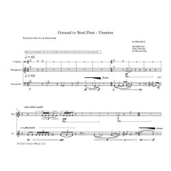 Ground to Steel Dust - Uneaten : cello, vibraphone, 2 cymbals