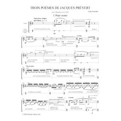 Trois po&egrave;mes de Jacques Pr&eacute;vert : Violin and Actor
