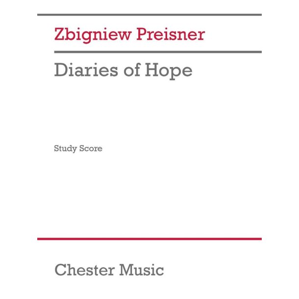 Diaries of Hope : low voice, SATB choir, pno, str