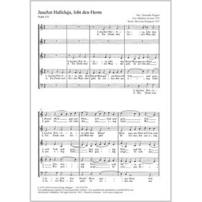 Jauchzet Halleluja, Lobt Den Herrn