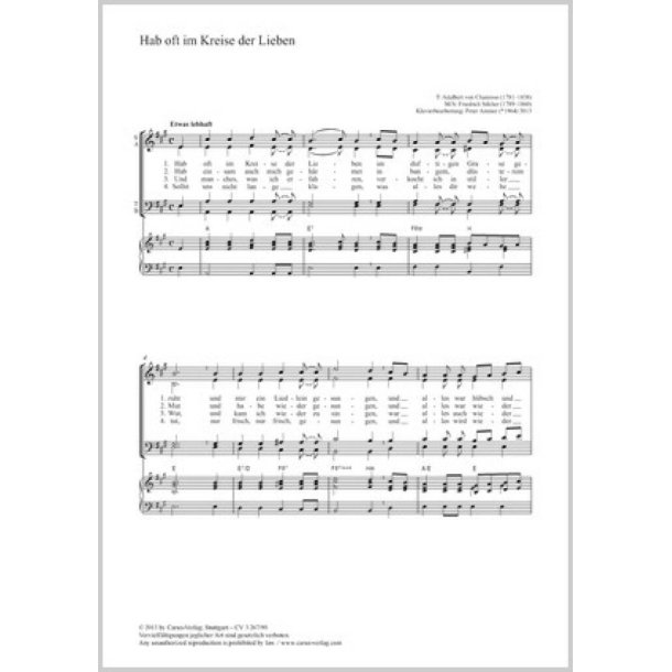 Hab oft im Kreise der Lieben