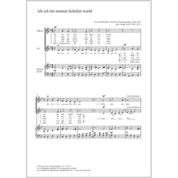 Als ich bei meinen Schafen wacht