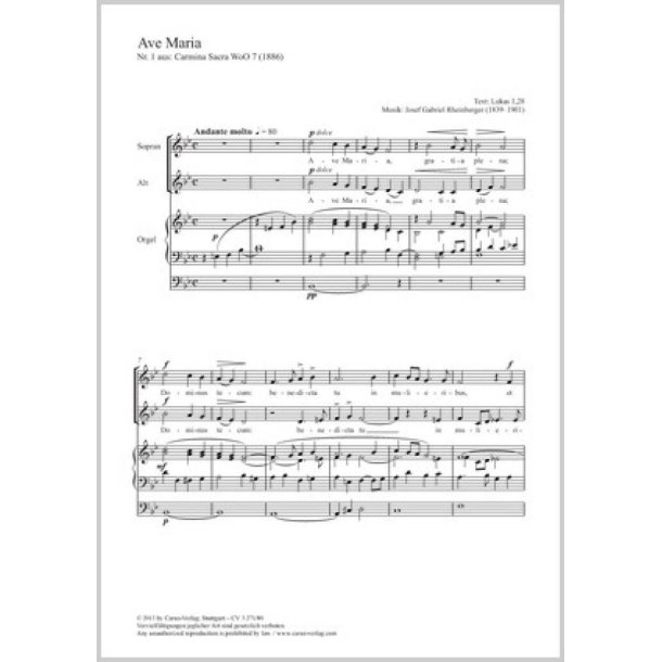 Ave Maria in B flat major