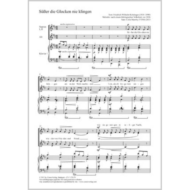 S&uuml;&szlig;er die Glocken nie klingen