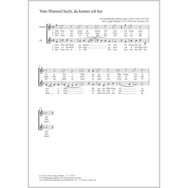 Vom Himmel hoch, da komm ich her