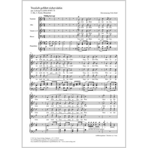 Treulich gef&uuml;hrt ziehet dahin