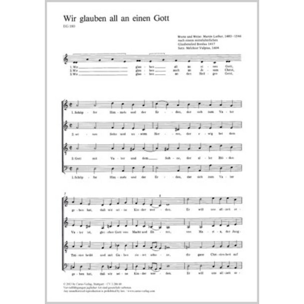 Wir glauben all an einen Gott