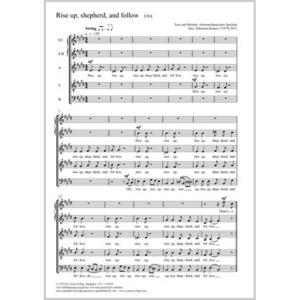 Rise up, shepherd, and follow