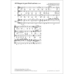 All Morgen ist ganz frisch und neu : C major