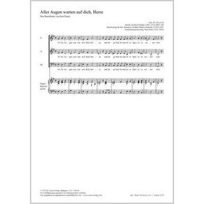 Aller Augen warten auf dich, Herre : Das Benedicite vor dem Essen - E minor - SWV 429