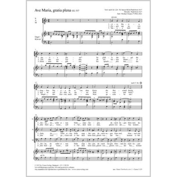 Ave Maria, gratia plena : D Dorian / D minor