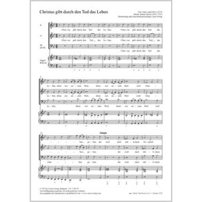 Christ has given us life through dying : B flat major