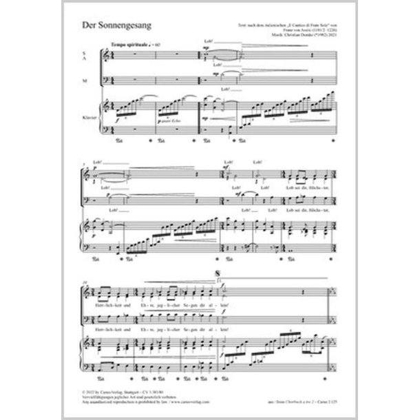 Der Sonnengesang : Lob sei dir H&ouml;chster