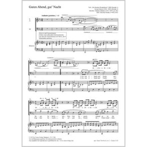 Guten Abend, gut' Nacht : E flat major