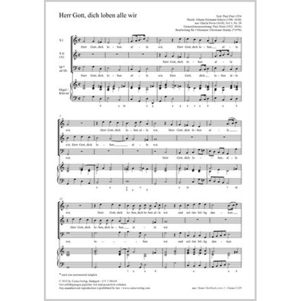 Herr Gott, dich loben alle wir : G major