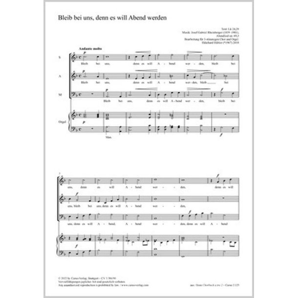 Bleib bei uns, denn es will Abend werden