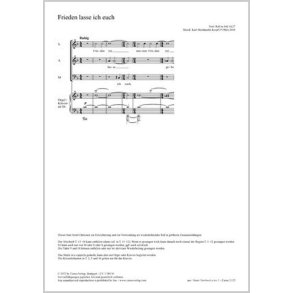 Frieden lasse ich euch : C major