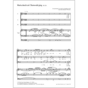 Maria durch ein' Dornwald ging : F minor