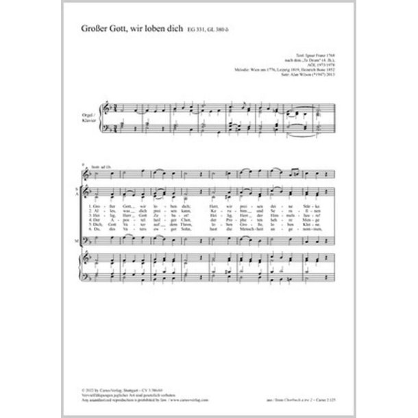 Gro&szlig;er Gott, wir loben dich