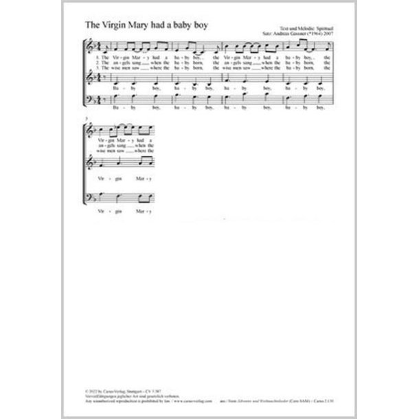 The Virgin Mary had a baby boy