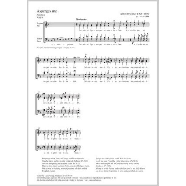 Asperges me : Antiphon