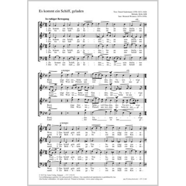 Es kommt ein Schiff, geladen