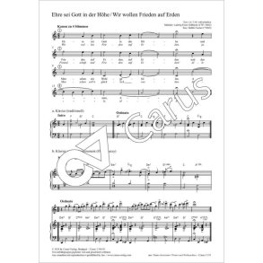 Ehre sei Gott in der Höhe : Kanon zu 4 Stimmen