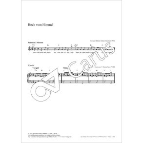 Hoch vom Himmel : Kanon zu 2 Stimmen