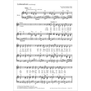 Lichteradvent. Zweistimmige Fassung : D minor / E minor