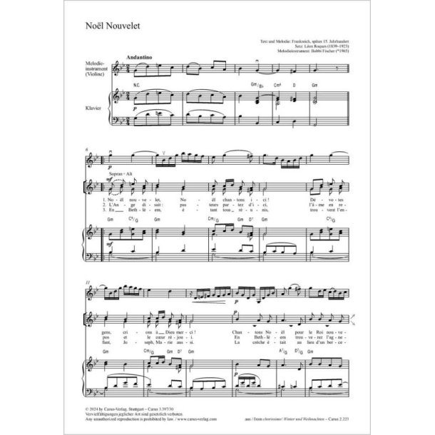 No&euml;l Nouvelet : G minor