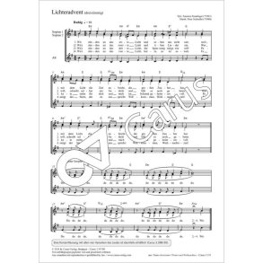 Lichteradvent. Dreistimmige Fassung : D minor / E minor