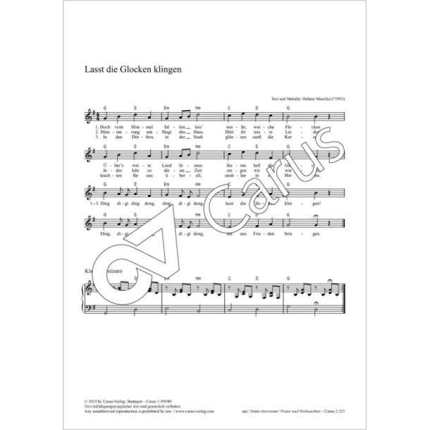 Lasst die Glocken klingen : G major